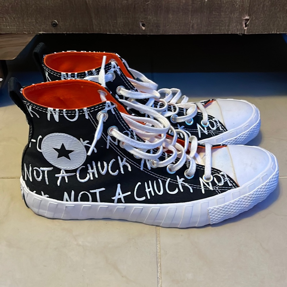 “NOT A CHUCK” High top Converse